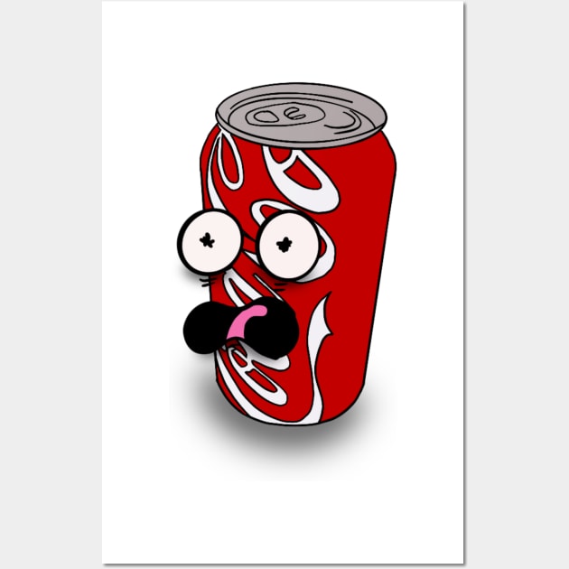 Scared Coca Cola Can Wall Art by cmxcrunch